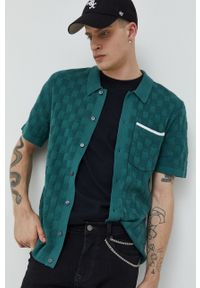 Abercrombie & Fitch sweter męski kolor zielony. Okazja: na co dzień. Kolor: zielony. Materiał: dzianina. Wzór: gładki. Styl: casual #5