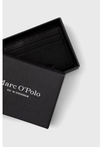 Marc O'Polo Etui na karty skórzane męski kolor czarny. Kolor: czarny. Materiał: skóra #4