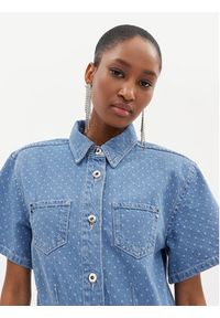 Custommade Sukienka jeansowa Jamilah Dots 999449457 Niebieski Regular Fit. Kolor: niebieski. Materiał: bawełna #3