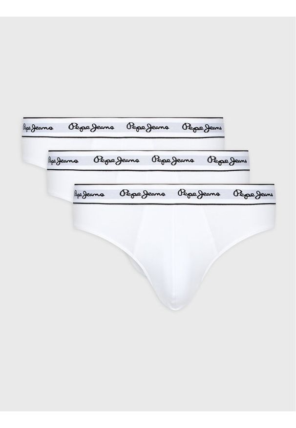 Pepe Jeans Komplet 3 par slipów Pepe Bf 3P PMU10970 Biały. Kolor: biały. Materiał: bawełna