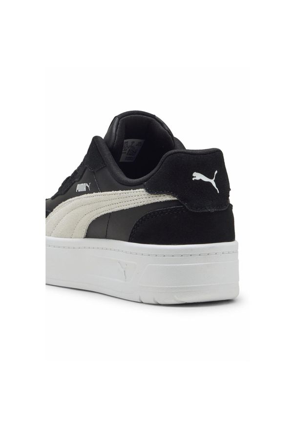 Puma - Damskie sneakersy Court Lally Skye z zamszu PUMA Black White. Kolor: biały, wielokolorowy, czarny. Materiał: zamsz. Sport: tenis