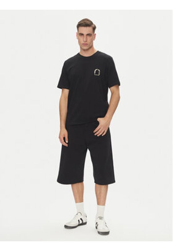 Jack & Jones Szorty jeansowe Owen 12277167 Czarny Baggy Fit. Kolor: czarny. Materiał: bawełna