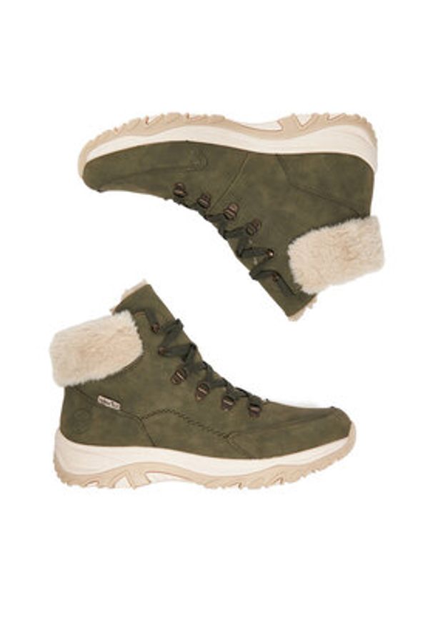 Rieker Trzewiki CEO-M9610-54 Khaki. Kolor: brązowy. Materiał: materiał