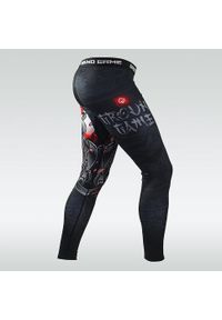 GROUND GAME - Legginsy do MMA męskie Ground Game SAMURAI 2.0. Kolor: czarny. Materiał: elastan, poliester