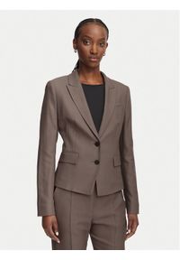 BOSS Marynarka Jia18 50564479 Brązowy Slim Fit. Kolor: brązowy. Materiał: lyocell #1