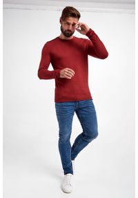 JOOP! Jeans - Sweter męski wełniany JOOP! JEANS. Materiał: wełna. Długość rękawa: długi rękaw. Długość: długie