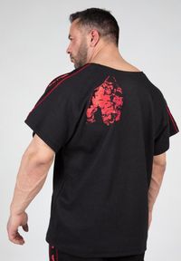 GORILLA WEAR - Buffalo Stary trening szkolny Top - Czarny/Czerwony. Kolor: czerwony, czarny, wielokolorowy. Sport: fitness