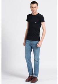 Emporio Armani Underwear - T-shirt. Kolor: czarny. Materiał: dzianina. Wzór: gładki