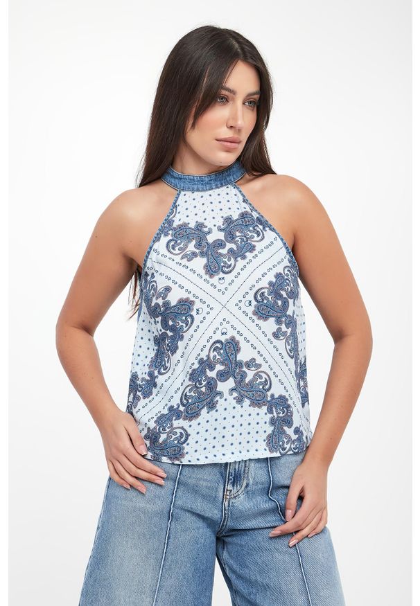 Pinko - Top damski z wzorem paisley Zingarella PINKO. Wzór: paisley