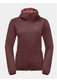 Jack Wolfskin Kurtka softshell Windhain Hoody 1307481 Bordowy Regular Fit. Kolor: czerwony. Materiał: syntetyk