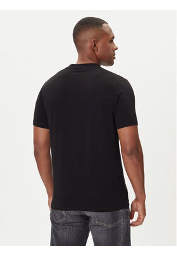 Karl Lagerfeld - KARL LAGERFELD T-Shirt 755051 554235 Czarny Regular Fit. Typ kołnierza: dekolt w karo. Kolor: czarny. Materiał: bawełna