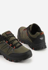 Born2be - Ciemnobeżowe Buty Sportowe w Trekkingowym Stylu na Tłoczonej Podeszwie Revitte. Okazja: na co dzień. Kolor: beżowy. Materiał: jeans. Szerokość cholewki: normalna #4