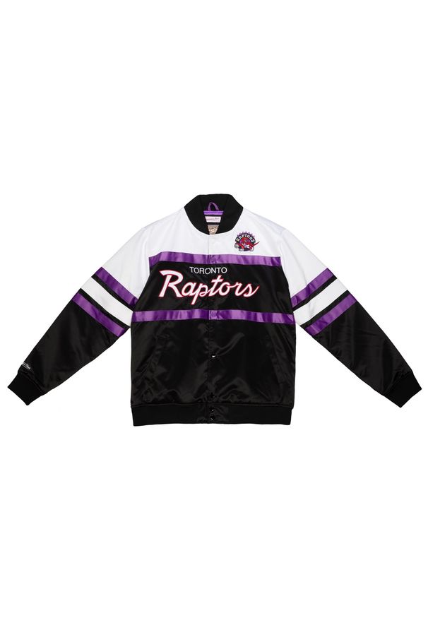 Mitchell & Ness - Bluza dresowa zapinana na guziki Toronto Raptors. Kolor: czarny. Materiał: dresówka. Sport: koszykówka