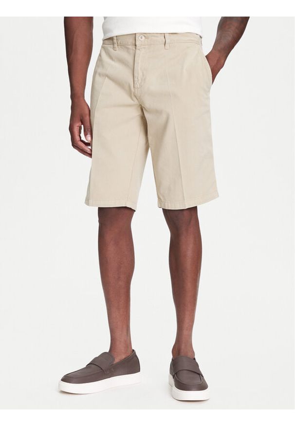 Robe di Kappa Szorty materiałowe Oris 600BTI0 Beżowy Slim Fit. Kolor: beżowy. Materiał: bawełna