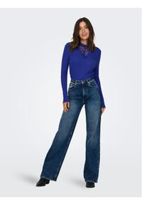 only - ONLY Bluzka Luxi 15310698 Niebieski Regular Fit. Kolor: niebieski. Materiał: syntetyk, wiskoza