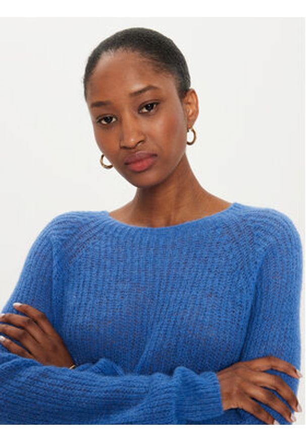 Marella Sweter Nievo 2423366254 Niebieski Regular Fit. Kolor: niebieski. Materiał: syntetyk, wełna