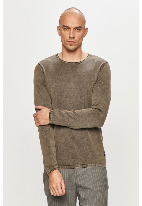 Jack & Jones - Sweter. Okazja: na co dzień. Kolor: zielony. Materiał: dzianina. Styl: casual