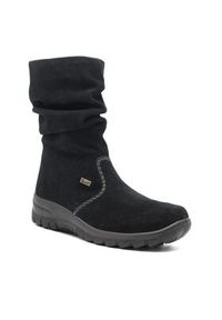 Rieker Botki Z7171-01 Czarny. Kolor: czarny. Materiał: materiał #3