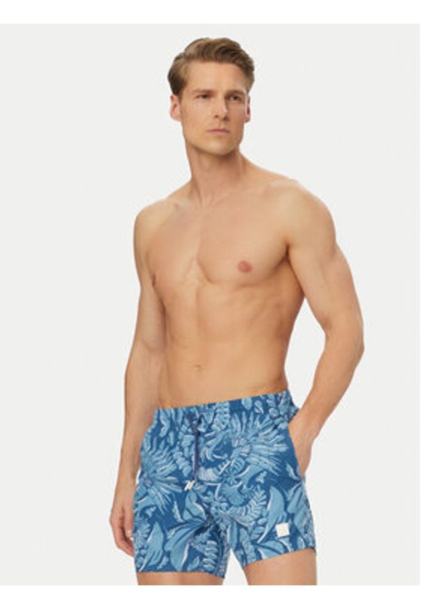 BOSS Szorty kąpielowe Piranha 50508844 Niebieski Regular Fit. Kolor: niebieski. Materiał: syntetyk