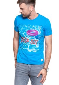 Jack & Jones - JACK & JONES T SHIRT LEARN TEE 1208823. Kolor: niebieski. Wzór: nadruk #3