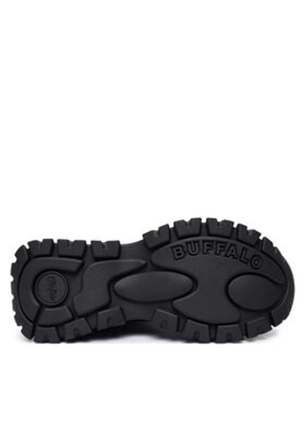 Buffalo Botki Lola Front Zip 1270140 Czarny. Kolor: czarny. Materiał: skóra