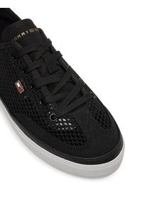 TOMMY HILFIGER - Tommy Hilfiger Sneakersy Th Open Mesh Vulc Sneaker FW0FW08684 Czarny. Kolor: czarny. Materiał: materiał