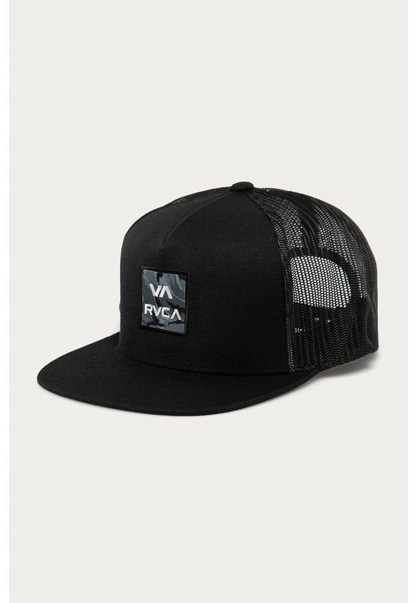 RVCA Czapka kolor czarny z aplikacją. Kolor: czarny. Wzór: aplikacja
