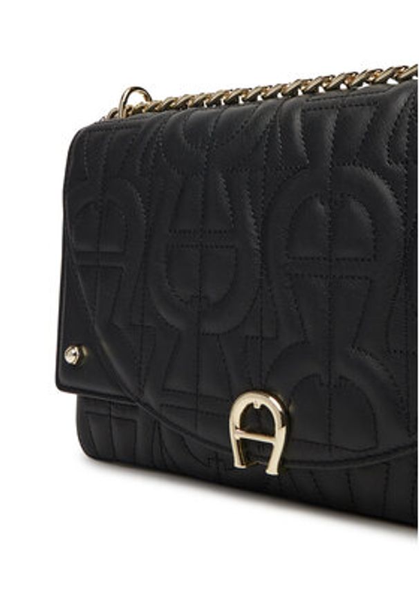 Aigner Torebka Diadora S 132053 Czarny. Kolor: czarny. Materiał: skórzane