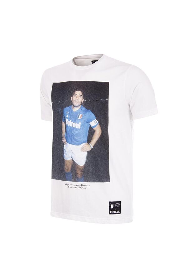 COPA FOOTBALL - Koszulka dla dorosłych - Maradona x COPA Nápoles Casa - Biały. Kolor: biały. Sport: piłka nożna
