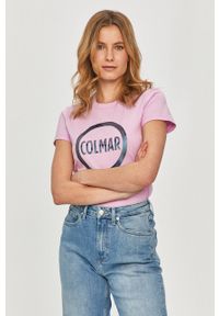 Colmar - T-shirt. Okazja: na co dzień. Kolor: różowy. Wzór: nadruk. Styl: casual #1