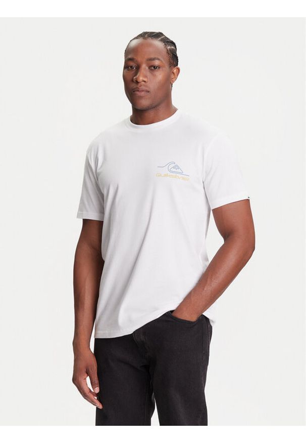 Quiksilver T-Shirt Light Waves Ss EQYZT08175 Biały Comfort Fit. Kolor: biały. Materiał: bawełna