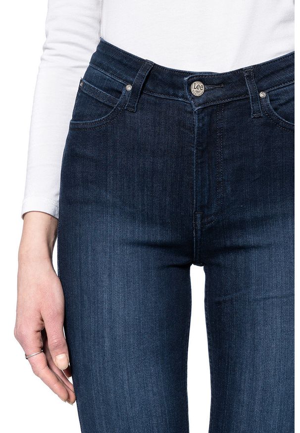 Lee - DAMSKIE SPODNIE JEANSOWE LEE Ivy DARK USK L32EKJZP 112107405