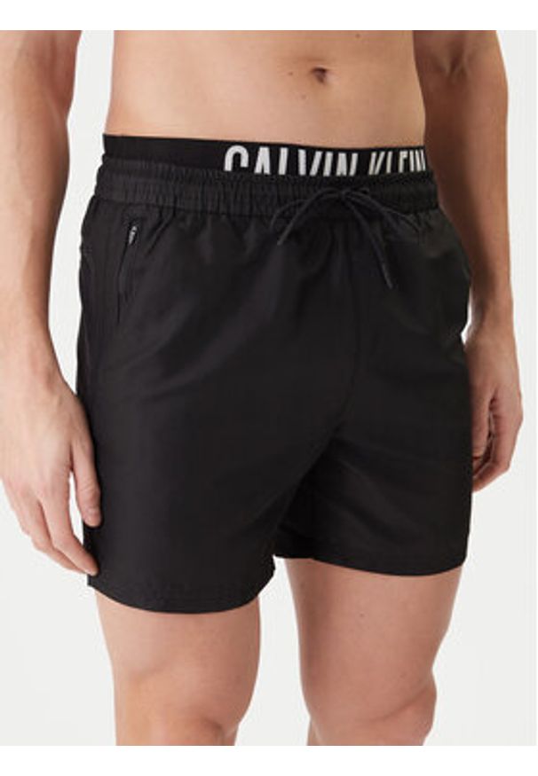Calvin Klein Swimwear Szorty kąpielowe LV00N61015 Czarny Regular Fit. Kolor: czarny. Materiał: syntetyk