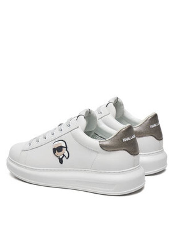 Karl Lagerfeld - KARL LAGERFELD Sneakersy Kapri KL52531M Biały. Kolor: biały. Materiał: skóra