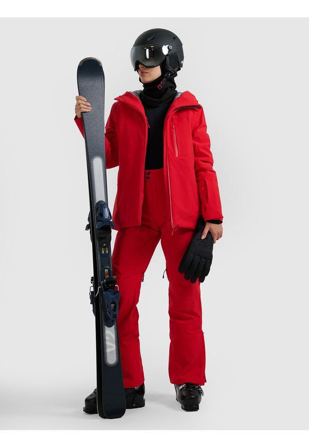 4f - 4F Kurtka narciarska membrana 15000 damska - czerwona L. Kolor: czerwony. Materiał: włókno, materiał. Sezon: zima