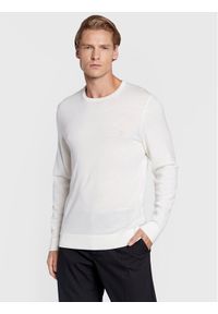 Calvin Klein Sweter Superior K10K109474 Biały Regular Fit. Kolor: biały. Materiał: wełna