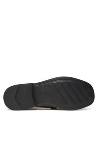 TOMMY HILFIGER - Tommy Hilfiger Lordsy Crest Squarish Toe Penny Loafer FW0FW08633 Brązowy. Kolor: brązowy. Materiał: skóra