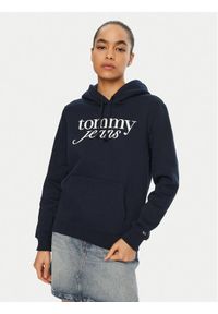 Tommy Jeans Bluza DW0DW20170 Granatowy Regular Fit. Kolor: niebieski. Materiał: bawełna