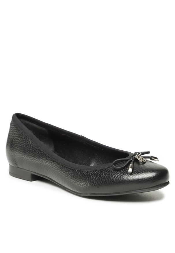 Baleriny Ryłko 0GMU3_LQ Czarny UW9. Kolor: czarny. Materiał: skóra