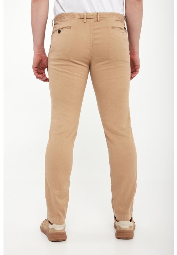 Karl Lagerfeld - Spodnie męskie lniane KARL LAGERFELD. Materiał: len