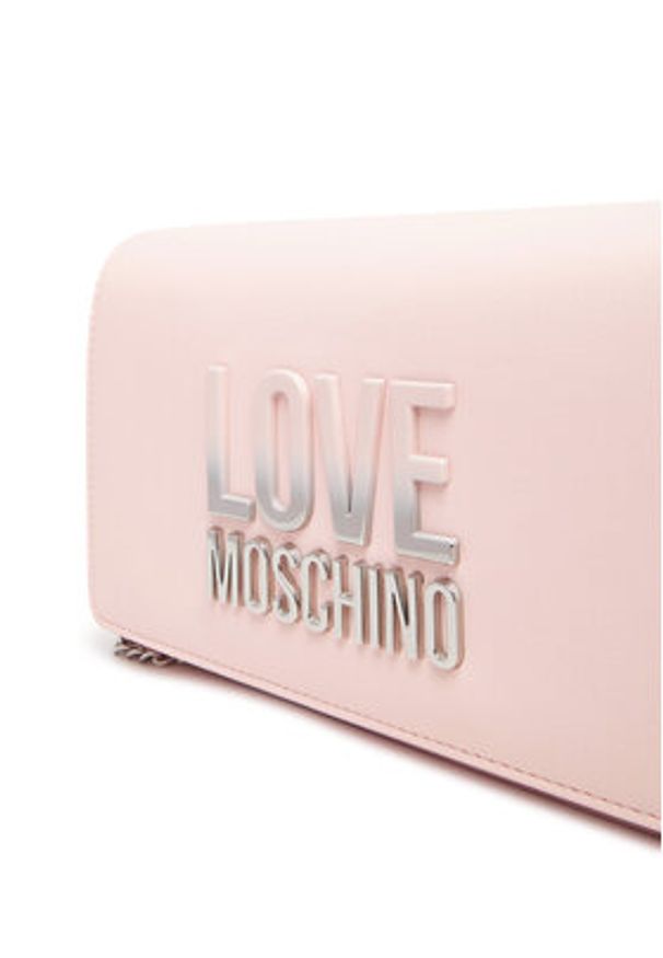 Love Moschino - LOVE MOSCHINO Torebka JC4260PP0MKD0601 Różowy. Kolor: różowy. Materiał: skórzane