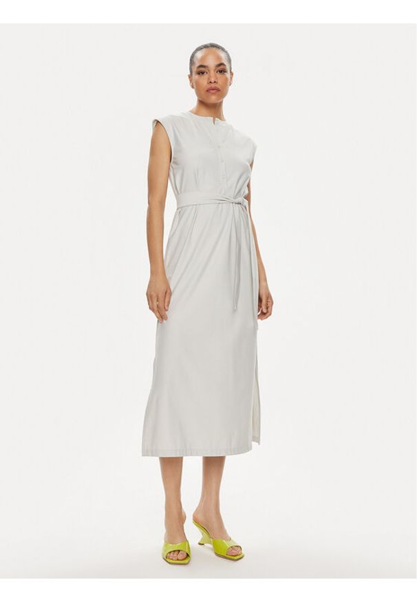 Max Mara Leisure Sukienka codzienna Megaton 2416621028 Szary Relaxed Fit. Okazja: na co dzień. Kolor: szary. Materiał: syntetyk. Typ sukienki: proste. Styl: casual