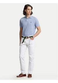 Polo Ralph Lauren Polo 710666998007 Niebieski Custom Slim Fit. Typ kołnierza: polo. Kolor: niebieski. Materiał: bawełna #3