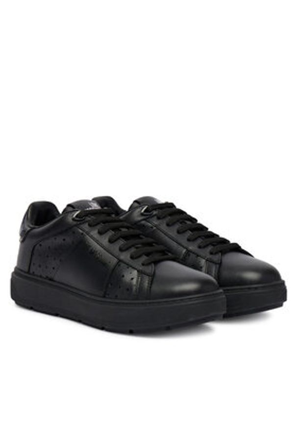 Love Moschino - LOVE MOSCHINO Sneakersy JA15194G1OIAA00A Czarny. Kolor: czarny. Materiał: skóra