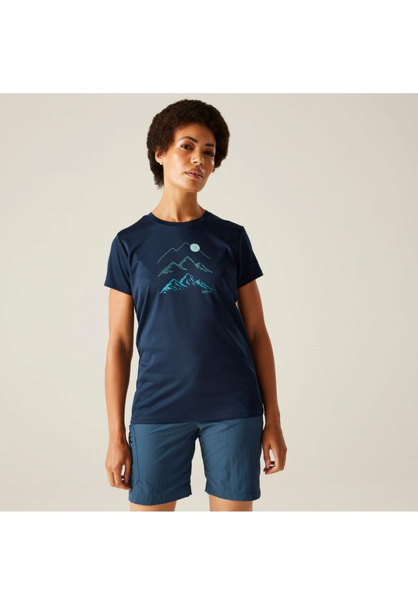 Regatta - Koszulka turystyczna damska Fingal IX. Kolor: czerwony. Materiał: tkanina, poliester. Sport: fitness, turystyka piesza