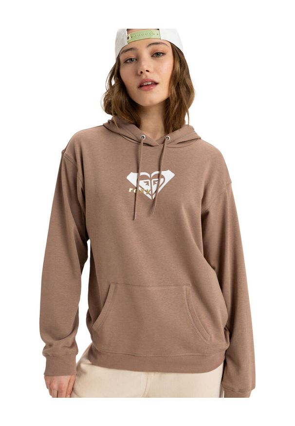 Roxy - Bluza z kapturem dla Kobiety SURF STOKED. Typ kołnierza: kaptur. Kolor: brązowy. Materiał: materiał, poliester, bawełna. Sezon: zima