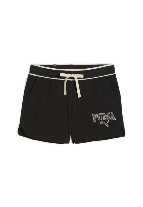 Spodenki Puma Squad Women's Shorts, Kobiety. Kolor: czarny. Materiał: materiał, bawełna