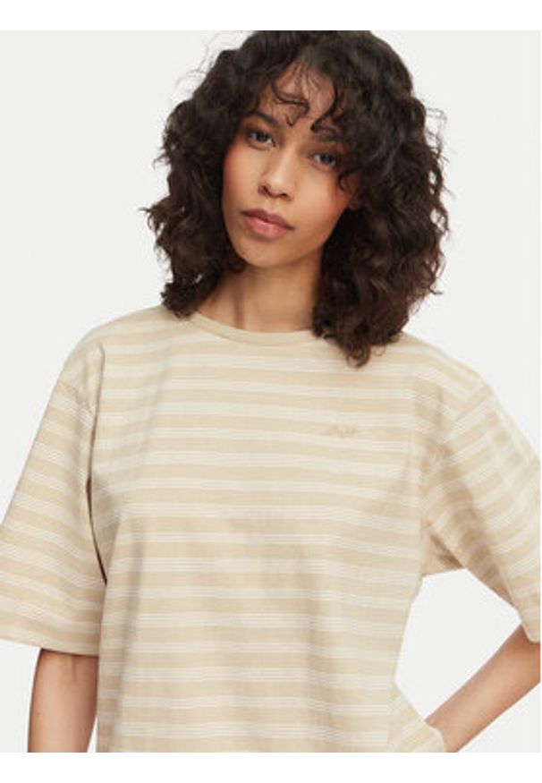 BOSS T-Shirt Eregular 50562504 Beżowy jasny Regular Fit. Kolor: beżowy. Materiał: bawełna