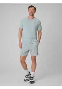 4f - 4F Koszulka regular treningowa szybkoschnąca męska - miętowa L. Kolor: turkusowy. Materiał: skóra, materiał. Sport: fitness #2