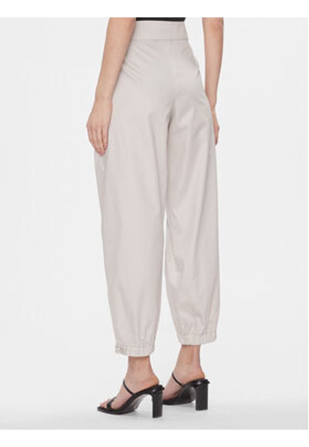 Max Mara Leisure Spodnie materiałowe Candela 2416131028 Szary Jogger Fit. Kolor: szary. Materiał: bawełna